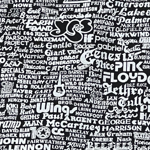 Fruit Of The Loom Shirt Mens Large Black The Family Tree Of British Rock Graphic - Picture 5 of 13